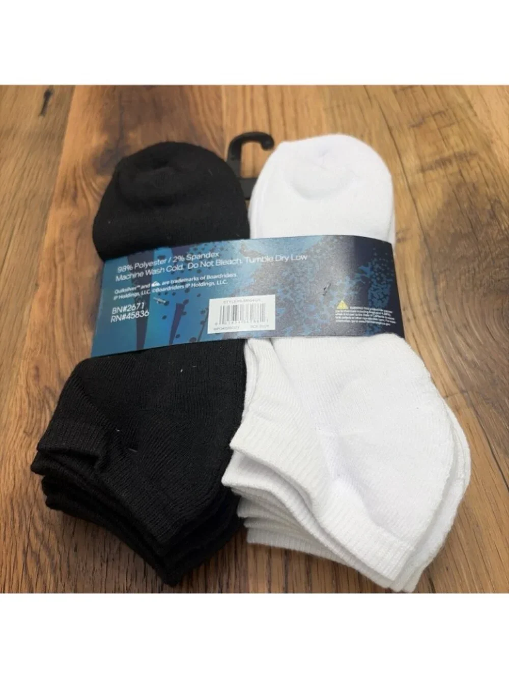 Men’s Quicksilver 8 Pack Half Cushion Low Cut Socks New 10-13